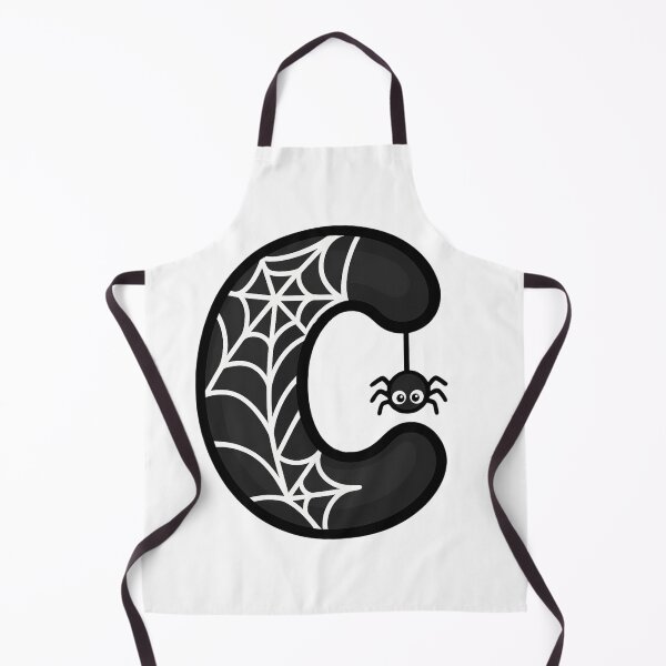 Item preview, Halloween Letter C – Black Spider Web Kawaii Cartoon designed and sold by PrintCreations9.