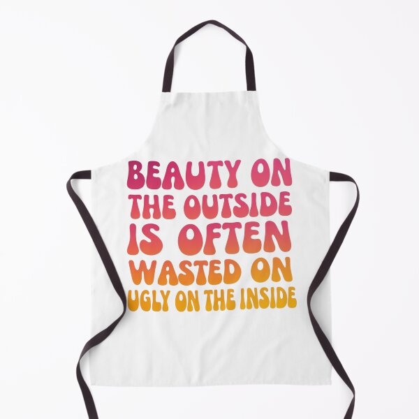 Item preview, Beauty Outside Ugly Inside | Bold Quote Typography Gradient Design designed and sold by KimmiesColors.