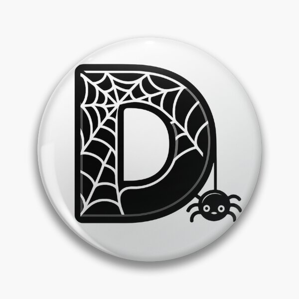 Item preview, Halloween Letter D – Black Spider Web Kawaii Cartoon designed and sold by PrintCreations9.