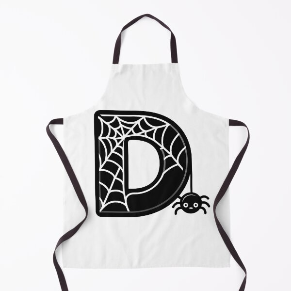 Item preview, Halloween Letter D – Black Spider Web Kawaii Cartoon designed and sold by PrintCreations9.