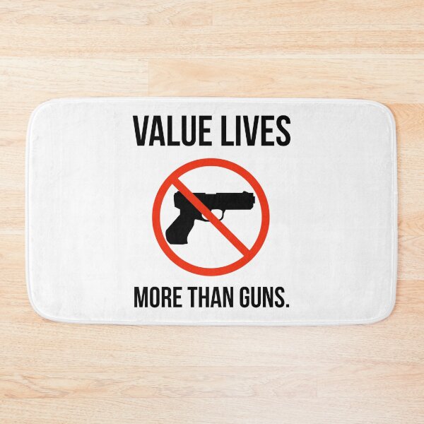 Item preview, Value lives more than guns.  designed and sold by Rachel the Artist .