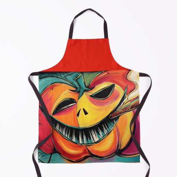 Item preview, Enjoy Halloween Fun with a Smiling Pumpkin Puffing a Cigar Amid Whimsical Spirals designed and sold by OlfactoART Studio.