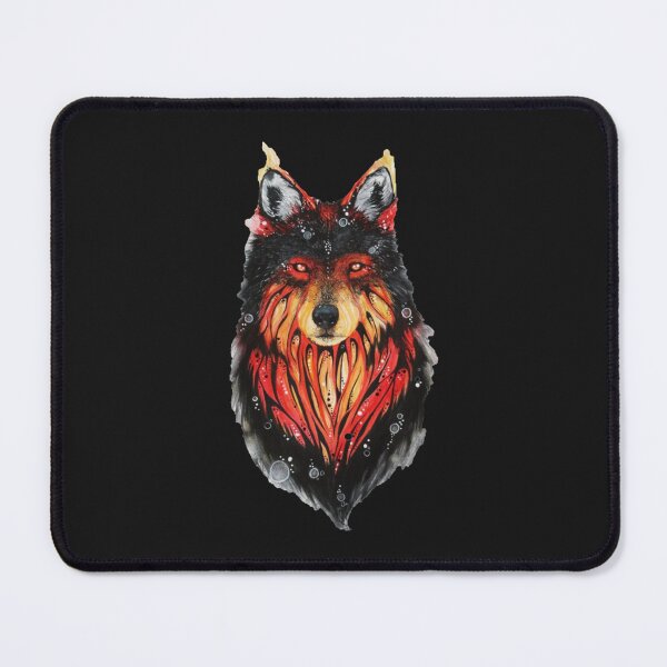 Item preview, red flames wolf designed and sold by nnoahogles.
