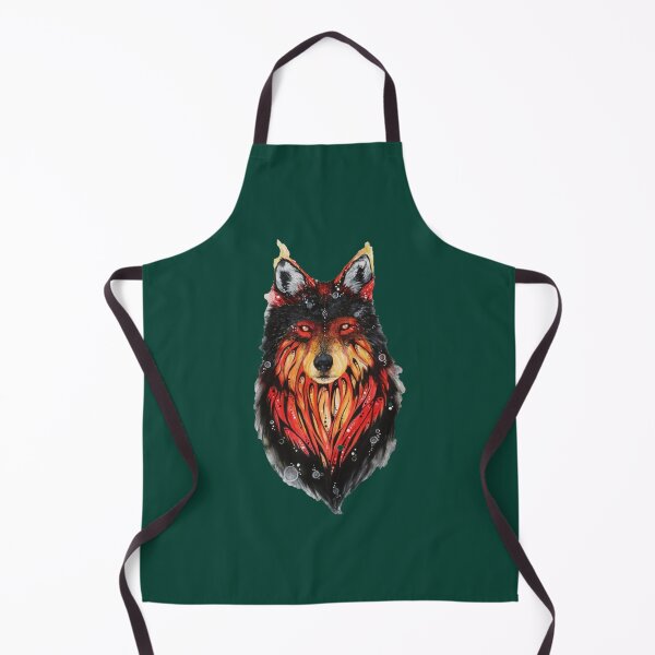 Item preview, red flames wolf  designed and sold by nnoahogles.