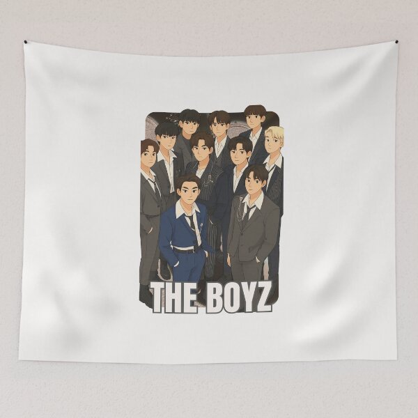 Item preview, THE BOYZ Name Cartoon illustration Collage K-pop Group designed and sold by AJUNICE STUDIO.