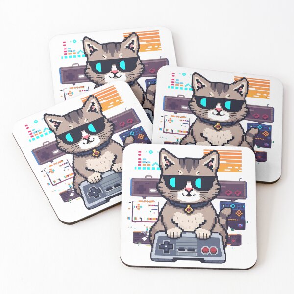 Item preview, Retro Gamer Cat designed and sold by 1PrintSpark.