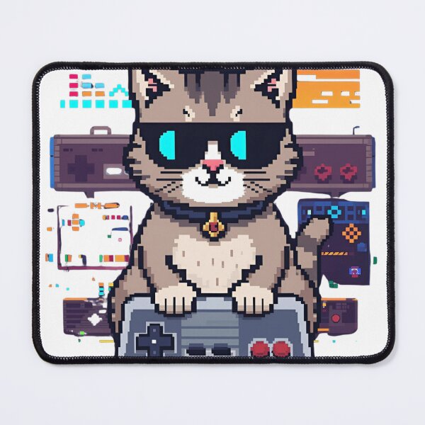 Item preview, Retro Gamer Cat designed and sold by 1PrintSpark.