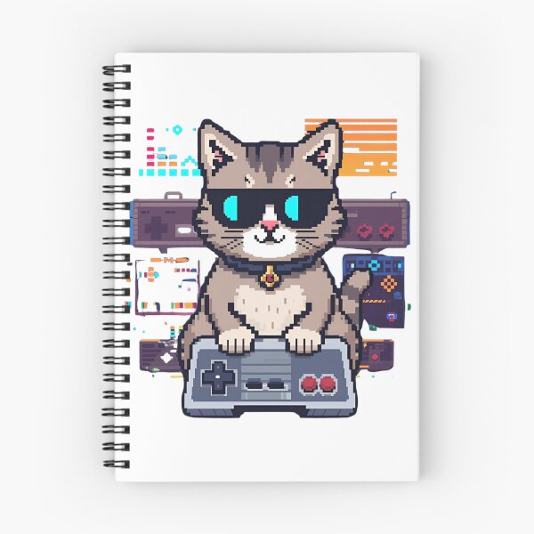 Item preview, Retro Gamer Cat designed and sold by 1PrintSpark.