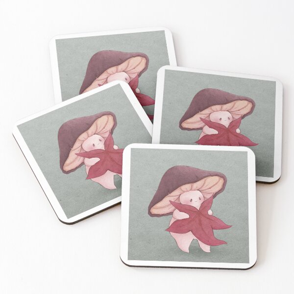 Item preview, Mushroom with Autumn Leaf  designed and sold by Fairydrop.