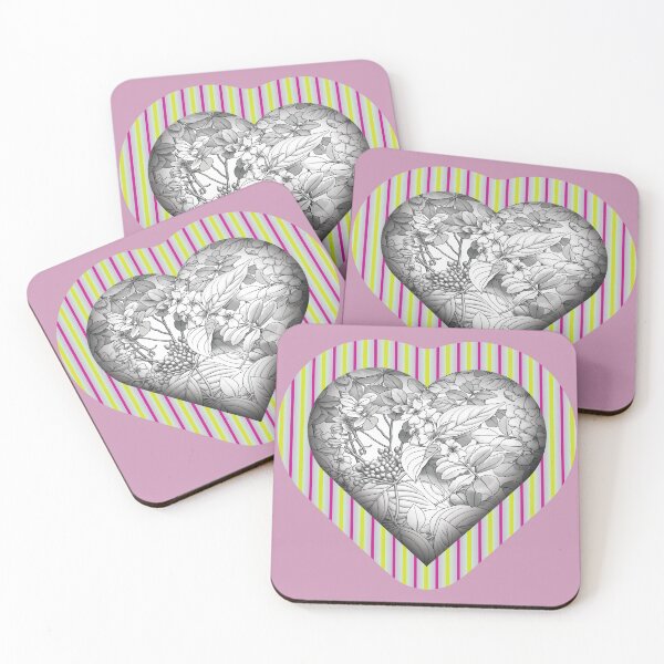 Item preview, Heart Garden in the Abstract Forest with Stripes designed and sold by cremedecolor.