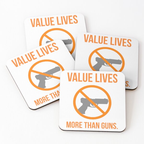 Item preview, Value lives more than guns.  designed and sold by Rachel the Artist .