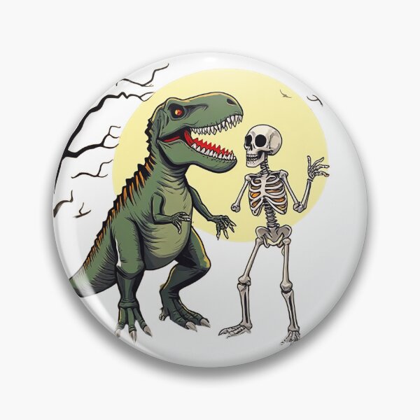 Item preview, Dinosaur and Skeleton Scene – Dark Fantasy Illustration designed and sold by bestoffers.
