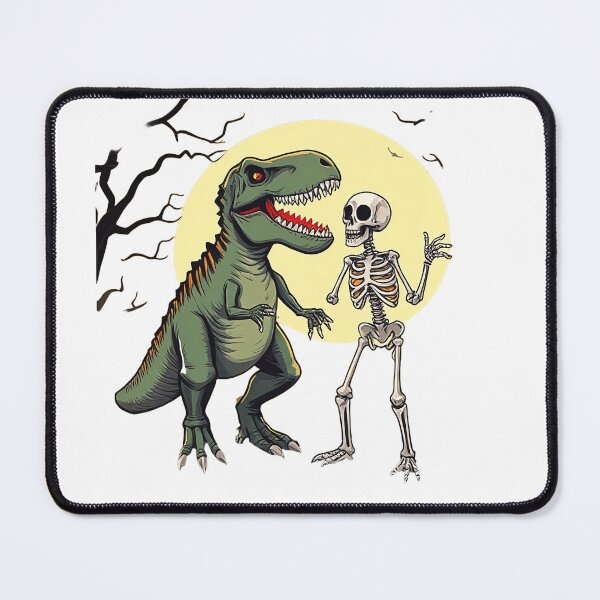 Item preview, Dinosaur and Skeleton Scene – Dark Fantasy Illustration designed and sold by bestoffers.