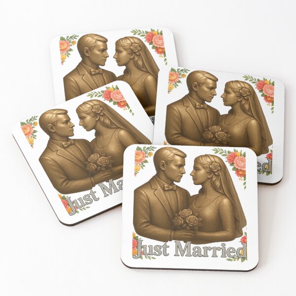 Item preview, Just Married – Elegant Wedding Couple Design designed and sold by GogoVibes.