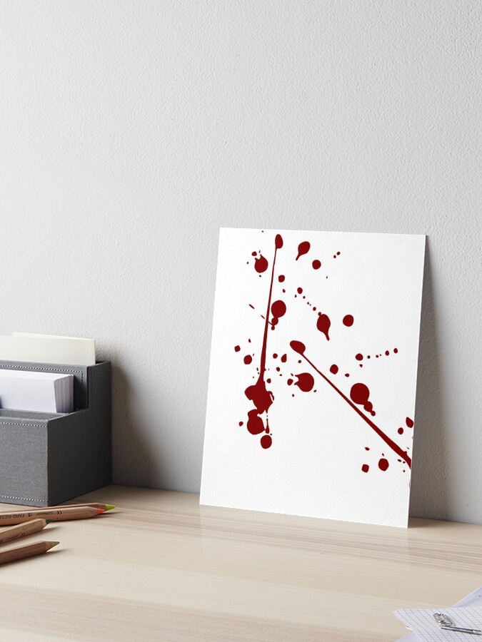 Bloody Good Fake Blood Splatter Art Board Print for Sale by nerdchild