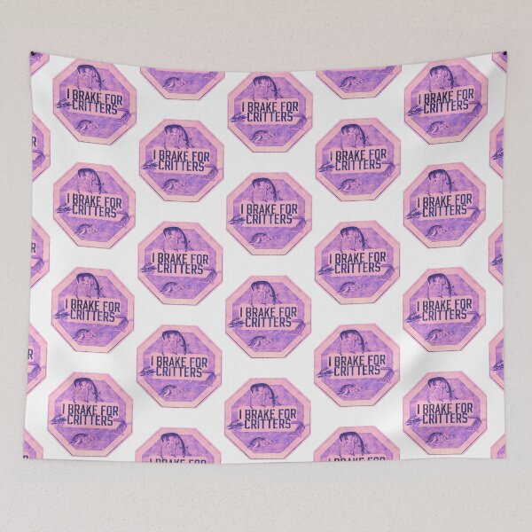 Item preview, I brake for critters animals pink purple colors funny gifts for animals and lovers of animals designed and sold by MatthewViews.