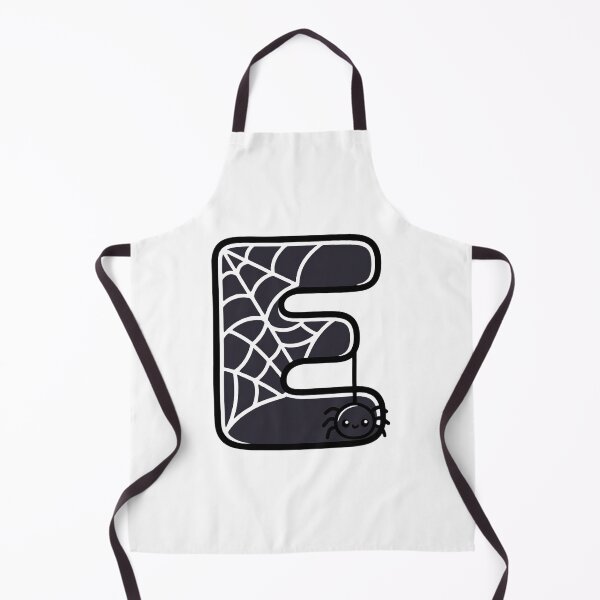 Item preview, Halloween Letter E – Black Spider Web Kawaii Cartoon designed and sold by PrintCreations9.