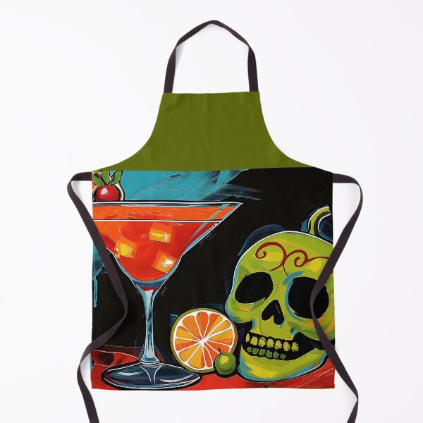 Item preview, Bring Energy and Intrigue to Halloween with a Bold Red Cocktail Glass and a Stylized Skull designed and sold by OlfactoART Studio.