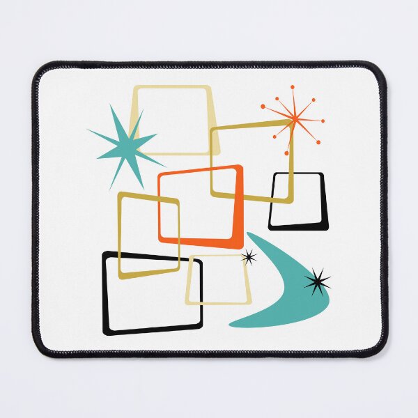 Item preview, Retro Atomic Stars Boomerang Squares Mid-century designed and sold by Orchard Berry.