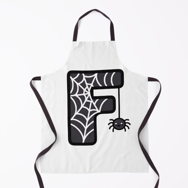 Item preview, Halloween Letter F – Black Spider Web Kawaii Cartoon designed and sold by PrintCreations9.
