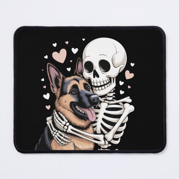 Item preview, Skeleton Hugging Dog Halloween German Shepherd Lover Dog designed and sold by Dabbing Turtle Designs.