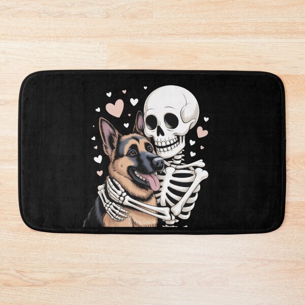 Item preview, Skeleton Hugging Dog Halloween German Shepherd Lover Dog designed and sold by Dabbing Turtle Designs.