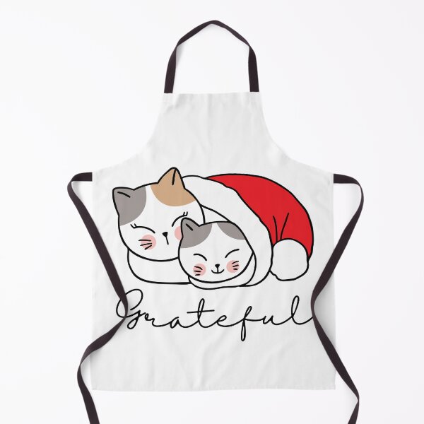 Item preview, Grateful cats, two calico cats snuggled in Santa hat designed and sold by BritishDelights.