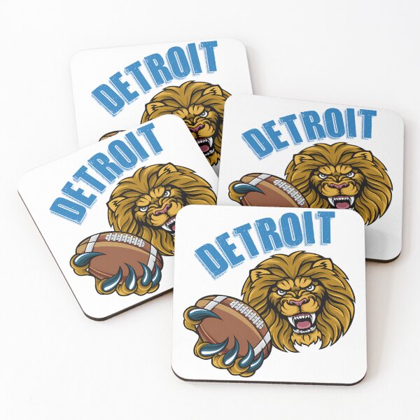 Item preview, Detroit Football – Fierce Lion with Football Claw designed and sold by avae0x8bn.