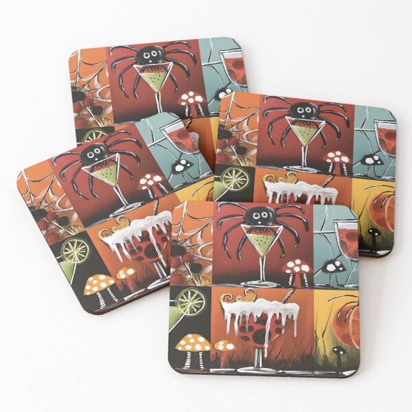 Item preview, Whimsical Halloween Cocktails with Spider Webs Pumpkins and Playful Festive Twists designed and sold by OlfactoART Studio.
