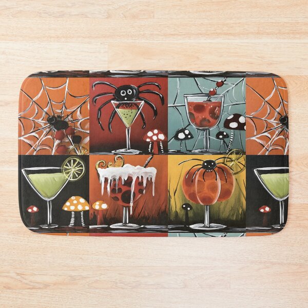 Item preview, Whimsical Halloween Cocktails with Spider Webs Pumpkins and Playful Festive Twists designed and sold by OlfactoART Studio.