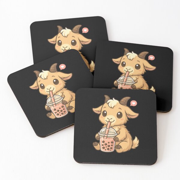 Item preview, Cute Goat Boba Tea Lover Zoo Kawaii Boys Girls Kids designed and sold by rafaeltto.