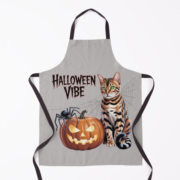 Item preview, "Spooky Bengal Cat Pumpkin Night " designed and sold by HolisticFurArt.