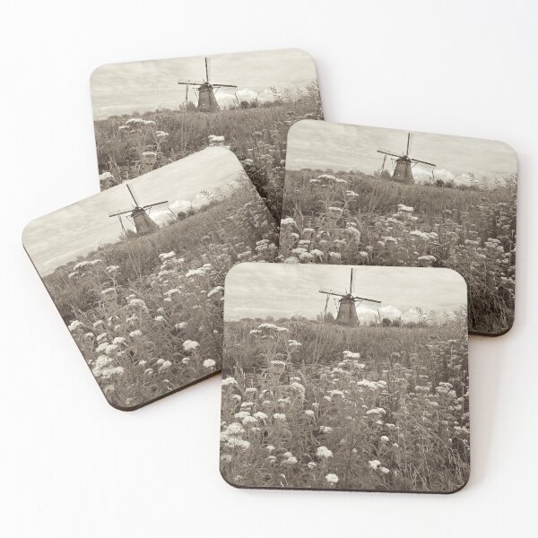 Item preview, Flowers by the Windmill, B & W designed and sold by Andrew Felton.