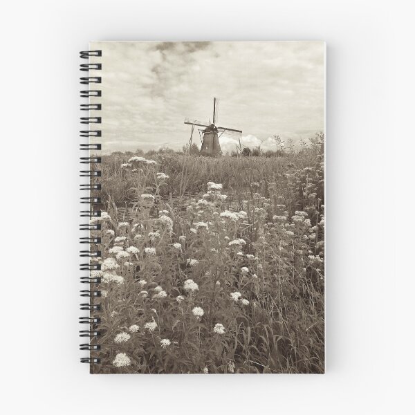 Item preview, Flowers by the Windmill, B & W designed and sold by Andrew Felton.
