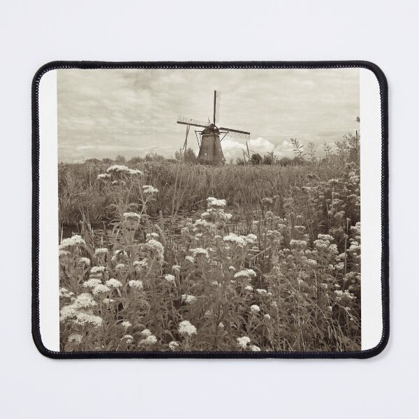 Item preview, Flowers by the Windmill, B & W designed and sold by Andrew Felton.