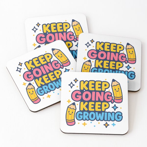 Item preview, Keep Going Keep Growing Cute Motivational School Quote designed and sold by inkoutninja.