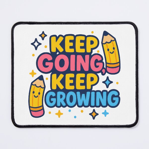 Item preview, Keep Going Keep Growing Cute Motivational School Quote designed and sold by inkoutninja.