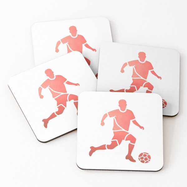 Item preview, A soccer player skilfully dribbles the football_Red paint designed and sold by Aariq.