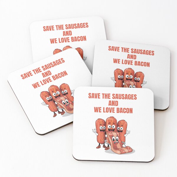 Item preview, Save the sausages and we love bacon designed and sold by BritishDelights.