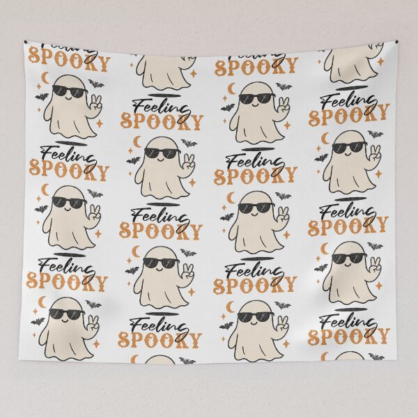 Item preview, Vintage funny Halloween Feeling Spooky design cute cool peace ghost meme designed and sold by LuxeGraphix.