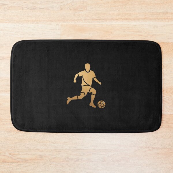 Item preview, A soccer player skilfully dribbles the football_Bronze paint designed and sold by Aariq.