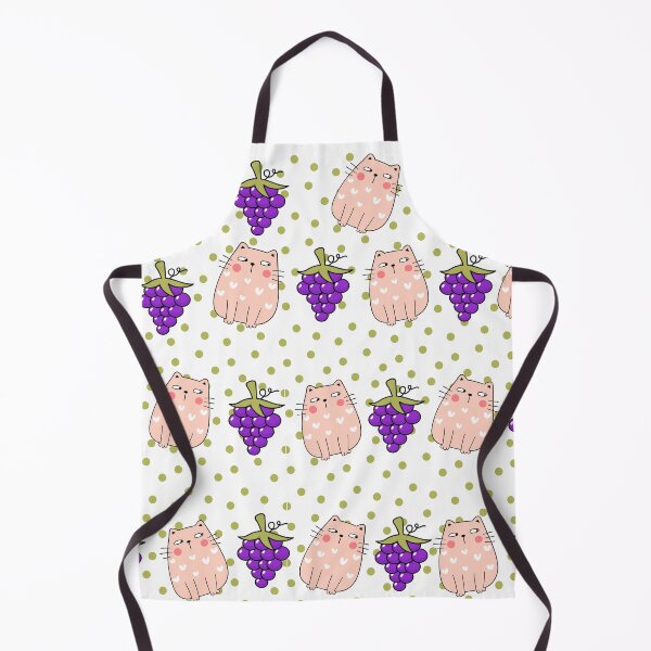 Item preview, Cute cat and purple grapes pattern designed and sold by Britishdelights.