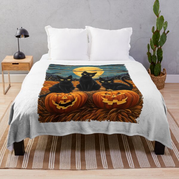 Artikelvorschau, Schwarze Katze Halloween Katzenliebhaber Sternennacht Katze Van Gogh Katze entworfen und verkauft von cawtoon.