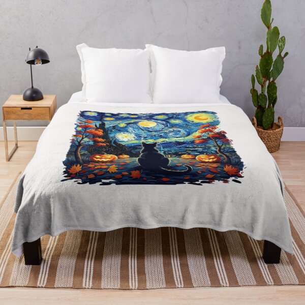 Item preview, Cat Starry Night Van Gogh Cat Lover Thanksgiving Fall Autumn designed and sold by cawtoon.
