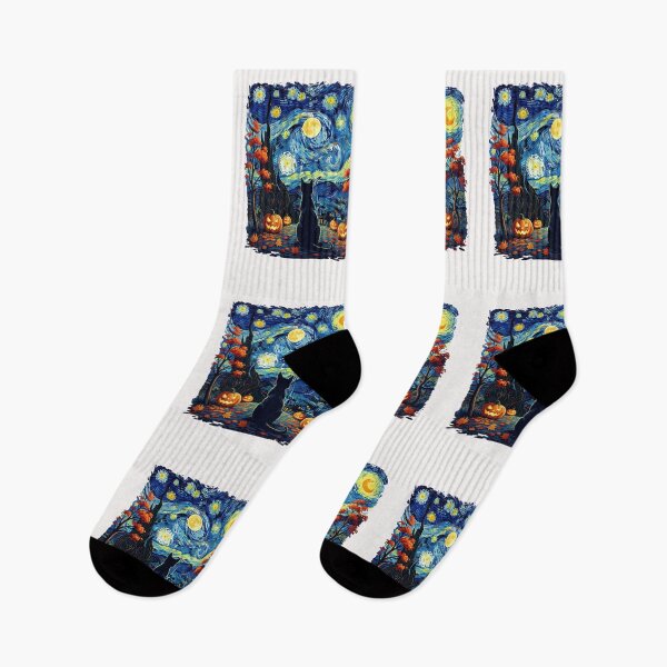 Item preview, Cat Starry Night Van Gogh Cat Lover Thanksgiving Fall Autumn designed and sold by cawtoon.
