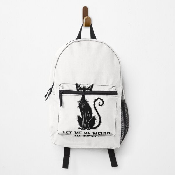 Item preview, Let Me Be Weird in Peace Black Cat Graphic  designed and sold by cawtoon.