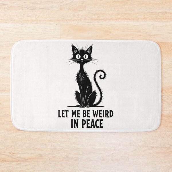 Item preview, Let Me Be Weird in Peace Black Cat Graphic  designed and sold by cawtoon.