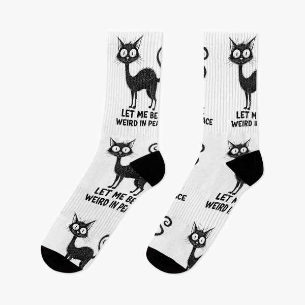 Item preview, Let Me Be Weird in Peace Black Cat Graphic designed and sold by cawtoon.
