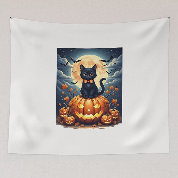 Item preview, Retro Black Cat Pumpkin Halloween Costume Fall Autumn Season designed and sold by cawtoon.