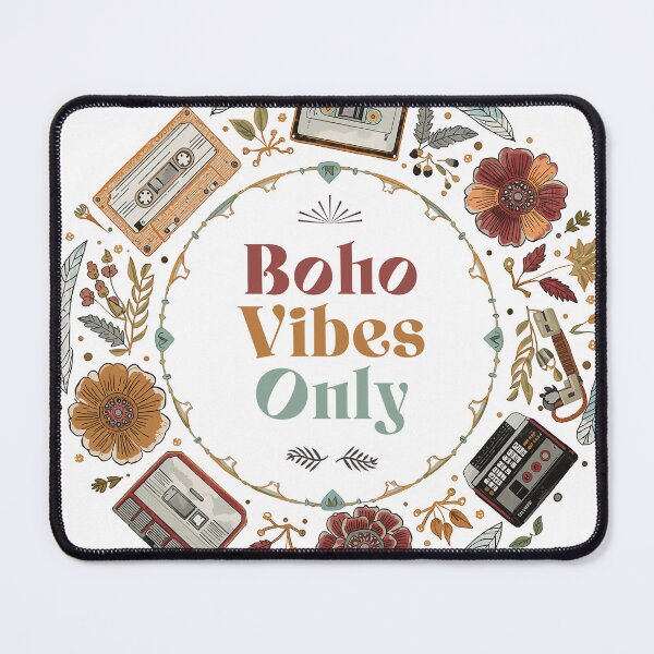Artikelvorschau, Boho Vibes Only – Retro Mixtape Floral Circle entworfen und verkauft von sherifshaaban.